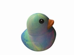 Squeezy Tie Dye Rubber Duck Squishy Toy Colorful Stress Relief Sensory Kids Gift
