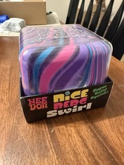 NeeDoh Nice Berg Swirl XL Giant Nee Doh Squishy Swirl Cube Pink Blue Purple New