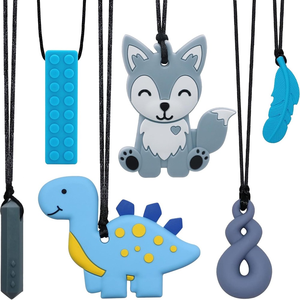 Chew Necklaces for Sensory Kids, Sensory Toys for Kids with Autism, ADHD, SPD