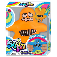 New Squishy HALP Guy Suction Cup Stretchy Squeeze Toy Jaru Orange Sensory Squish
