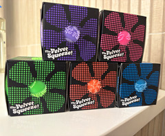 Nee Doh Fuzz Ball Flower Power Velvet Squeeze Tactile Squeeze Toy Multicolor