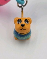 Tangle Pets Fidget Toy – Blue/Pink Sparkle Liquid segments with 4 Animal Charms
