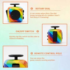 Fidget Cube for Adults, 4-Pack Small (25.4 mm), Various Colors