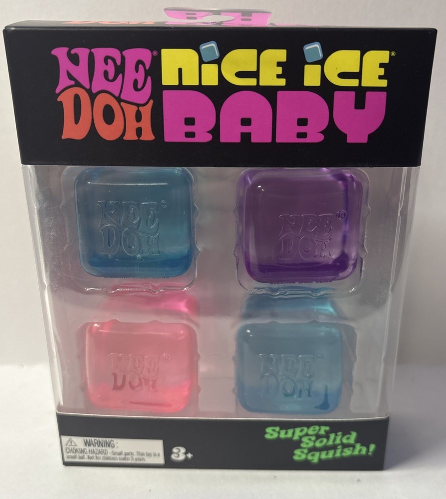 Nee Doh Nice Ice Baby 4 Pack – Pink Blue Purple