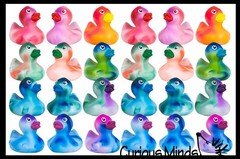 24 Regular 2″ Marble Print Rubber Ducks – Rubber Duckies – Cute Novelty Prize Re