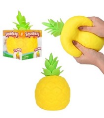 Squeezy Pineapple Tactile Squeeze Squish Toy Yellow/Green Ages 4+ Years