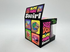 NeeDoh Nice Cube Swirl Grey White Purple Pink Super Solid Squish
