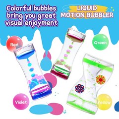 Beffkkip 3Pack Liquid Motion Bubbler Timer for Small, Green, Blue, Pink