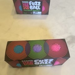 Schylling Teenie NeeDoh Fuzz Ball Velvet Squeeze Lot of 6 in 3 Pack Multicolor