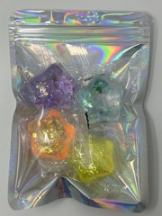 New 4x Squishy Sensory Toy Glitter Squeezy Sparkle Sugar Stars