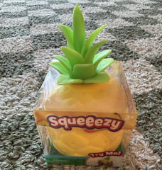 Sunny Days Entertainment Squeezy Pineapple Tactile Squeeze Toy Yellow/Green 3-5