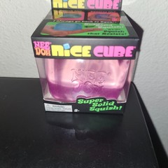 Schylling NeeDoh Nice Cube Super Solid Squish Purple Toy, FAST SHIPPING!