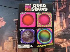 Schylling NeeDoh Quad Squad Teenie 4 Pack Mini Crunch Glitter Rainbow Sparkle