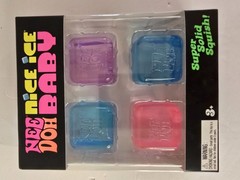 Schylling NeeDoh Nice Ice Baby 4-Pack Mini Cubes Squishy Fidget Toy Authentic