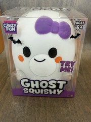 Crazy Fun Ghost Squishy Tactile Squeeze Toy White Black Orange Ages 6+