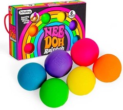 Needoh Rainbow Teenie Needohs Squishy Fidget Toys 6 per pack NIB 100% Authentic