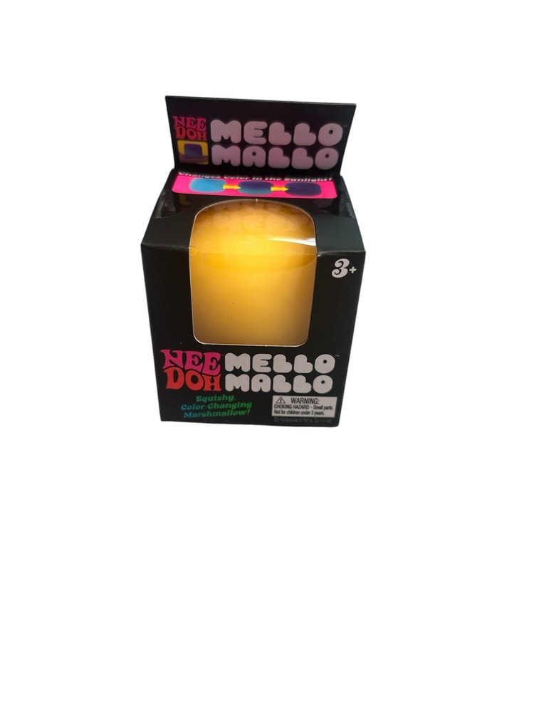 NEW NeeDoh YELLOW Mello Mallo Color Changing Squishy Marshmallow Authentic
