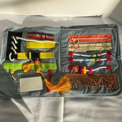 Fidget Blanket Book For Adults & Storage Bag