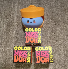 Needoh Color Change lot, blue, pink and yellow with Open RMS Sherbet Dumpling