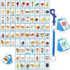 Equsion Autism Behaviour Communication Cards Set as the pictures shown, Blue