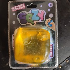 Sunny Days SQZY Squeezy Cube Light‑Up Squishy 3” orange Gel Fidget – NeeDoh Styl