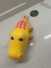 Viral Squishy Chompchomp Gator Squishy Toy- Yellow/Pink