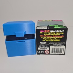 NeeDoh Blue Nice Cube with a 3D Printed Case in Blue