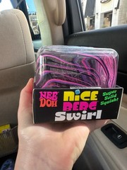 NeeDoh Nice Berg Swirl XL Giant Squishy Swirl Cube Pink Purple Black New