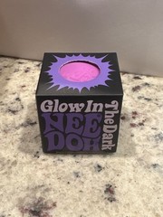 Needoh Teenie Single – Sensory Squeeze Toy – Mini Glow In The Dark – Purple