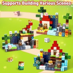 150PCS Magnetic Blocks for Kids, 0.8in Magnetic Building Block Toys for Boys Gir