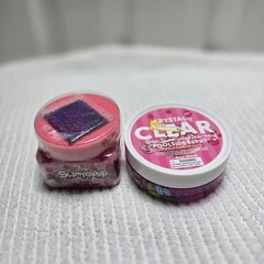 Strawberry Scented Slime 2 Pack SlimyGloop & Crystal Clear Poolside Berry