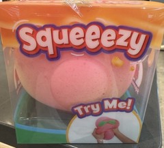 Squeezy Pink Squishy Tactile Squeeze Toy for Ages 4+ Kids Teens Adults