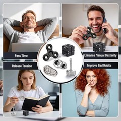 5 Pcs Fidget Toys Teen & Adult Metal Fidgets Spinner Cool Hammer Hand…