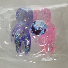 Glitter Baby Sugar Squishies SET OF TWO Twinsies Sparkle Stretch Squeeze Toys