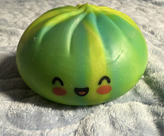 RMS Green Dumpling Squishy Squeezable Stress Reliever Sensory Toy w/ Container