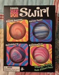 Nee Doh Teenie Swirl Four 4-Pack – Peachy, Cotton, Squish, Blush – Authentic