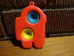 Multi Coloured Among Us Push It Fidget Sensory Toy Pop Girls Boys Toys Red