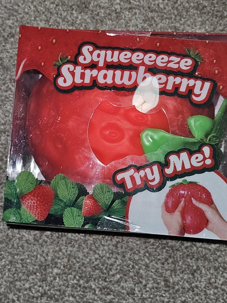Sunny Days Jumbo Squeezy Strawberry Squishy Toy Stress Relief Sensory Fun