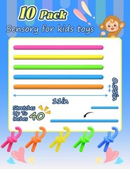 10 Pack Sensory Toys for Kids – Upgraded 0.55 inches, Multi-colored