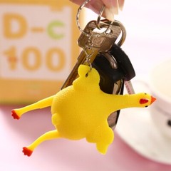Chicken and Eggs Squeeze Keyrings Decompression Relieve Stress Novelty Toy