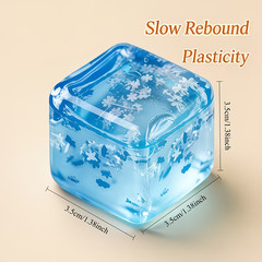 Soft Ice Cube Pressure Squeeze Toy 1pc Random Color