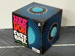 NeeDoh Nee Doh Blue Fuzz Ball Velvet Squeeze Toy Fuzzball Viral 100% Authentic