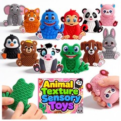 12 Pack Animal Sensory Toys for Kids Toddlers, 2.36*2.63 inches, Multi-color