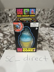 🔥 Nee Doh Nice Cream Cone Blue Squishy Fidget Toy Stress Anxiety Relief OPENED
