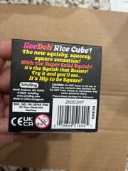 NEW Needoh Nee Doh Nice Cube Super Solid Squish Pink Toy, FAST SHIPPING!