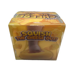 NEW Squishy CHEESE BLOCK 5in Large Stretchy Cheese Tactile Squeeze Stress Toy