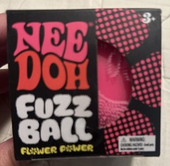 Needoh Flower Power Nee Doh Squish NEE-DOH Fuzzball Pink The Velvet Squeeze