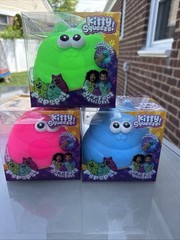 New PPNC KITTY SQUEEZE Set Of 3 Viral Squishy Sensory Fidget Toy Pink Blue Green