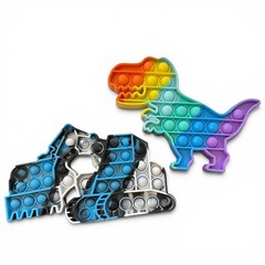 Tractor & Dinosaur Bubble Sensory Toy Multicolor Push Pop