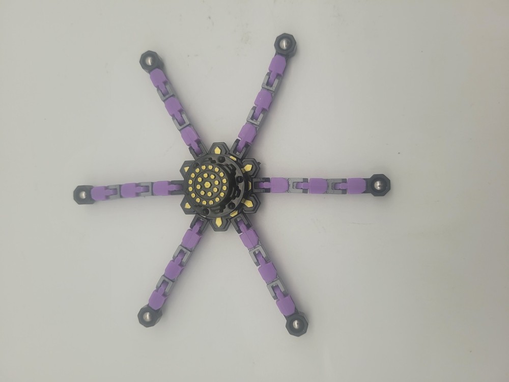 Transformable Fingertip Spin Top Fidget Spinner Deformable Robot Gyro Purple